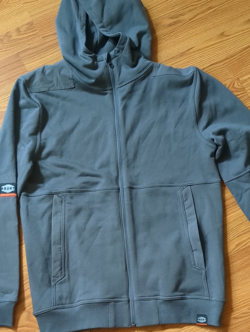 NWOT BRUNT Workwear Heavy Duty Pullover Hoodie Sweatshirt Gray Size M - Picture 5 of 7